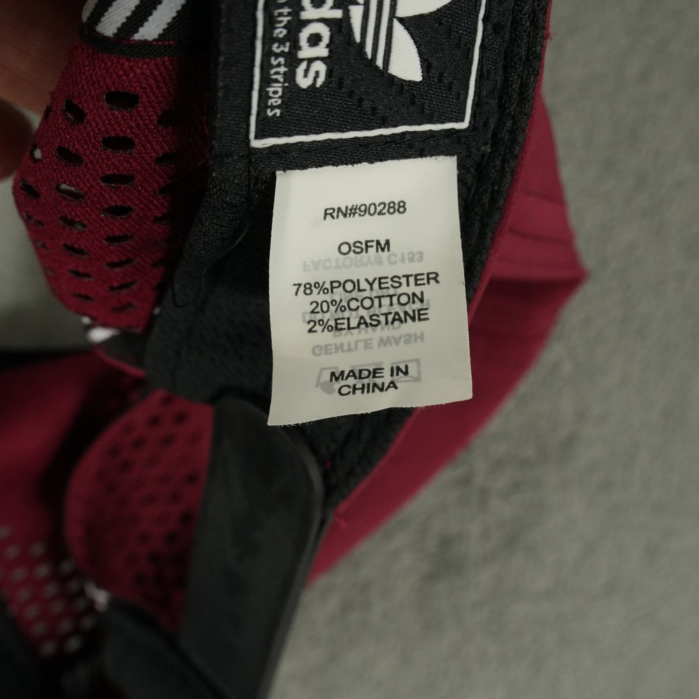 Adidas Originals Hat Mens OSFM Maroon Tech Mesh‎ Perforated Snapback Trefoil - Picture 7 of 10